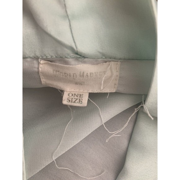 WORLD MARKET Aqua Botanical & Butterfly Satin Kimono Robe/Cover Up/belt OSFM - Picture 9 of 10